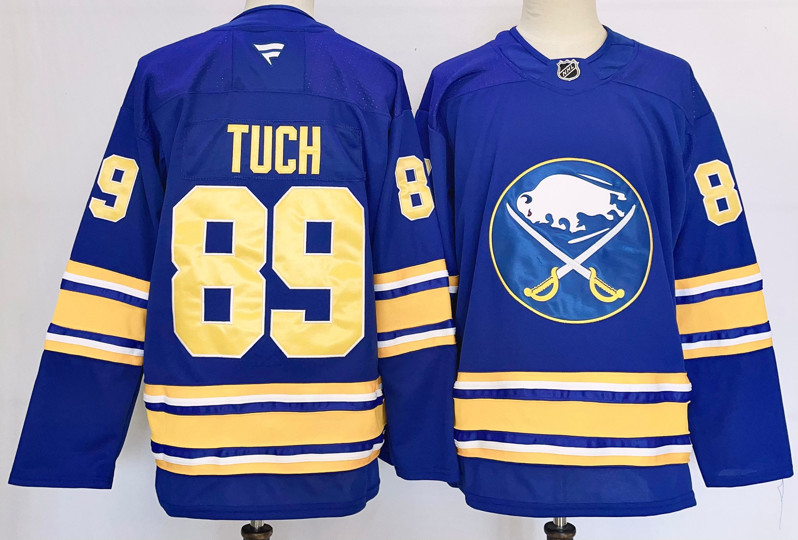 Men Buffalo Sabres #89 Tuch Blue 2025 Home Premier Player NHL Jersey